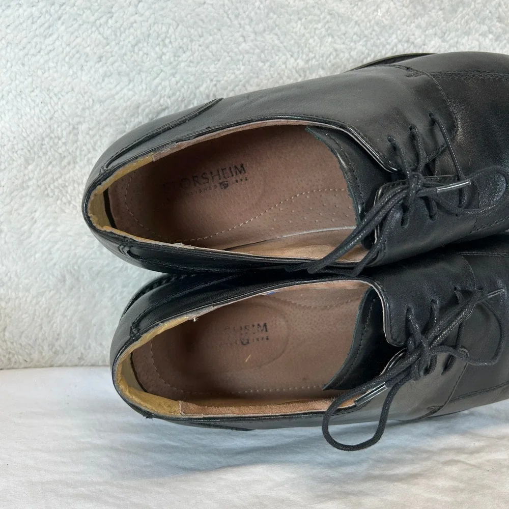 Florsheim Flor 3 Eye Blu‎ Mens Black Leather Square Toe Dress Shoes 11 D 4161-06